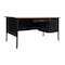 Flash Furniture 30 in D X Walnut, 60 in W X GC-M-BLK-175-WLN-GG - alternate 5